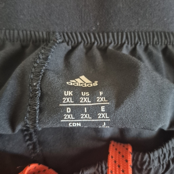 Adidas Men's Athletic Shorts in Black with Red Details - Picture 4 of 5